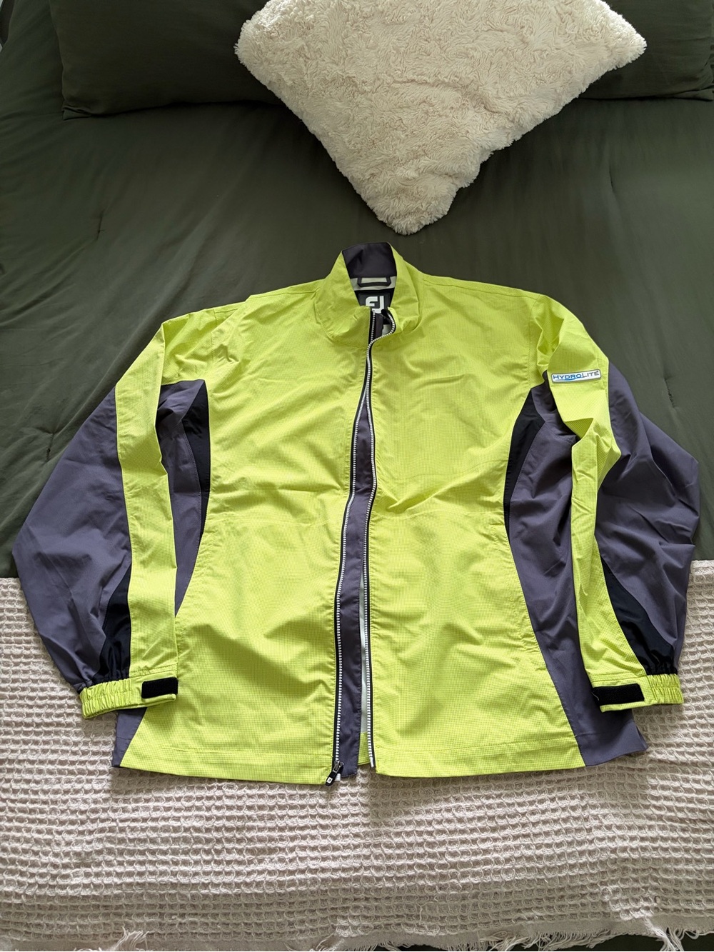 FootJoy Lime & Gray High-Visibility Rain Jacket